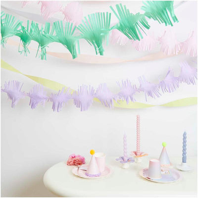 Crepe ribbon and garland kit Pastel mix / 11 pcs.