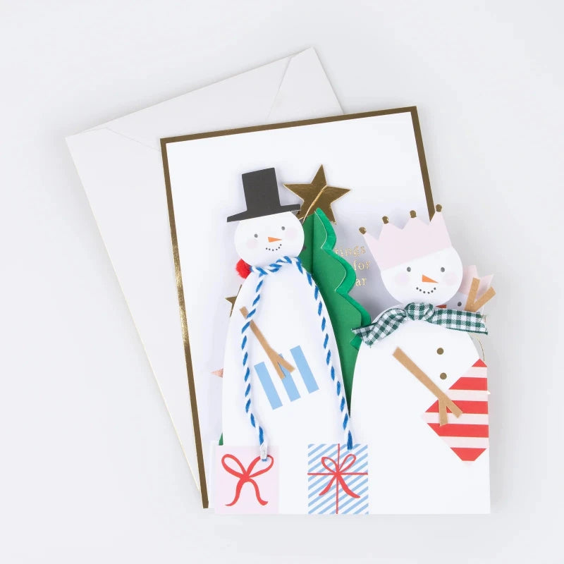 Pop-up Christmas Card Snowmen