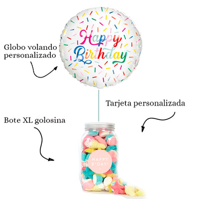 WOW BOX Sprinkle, doces e mensagem personalizada.