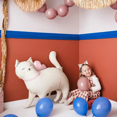 Pink cat foil balloon XL