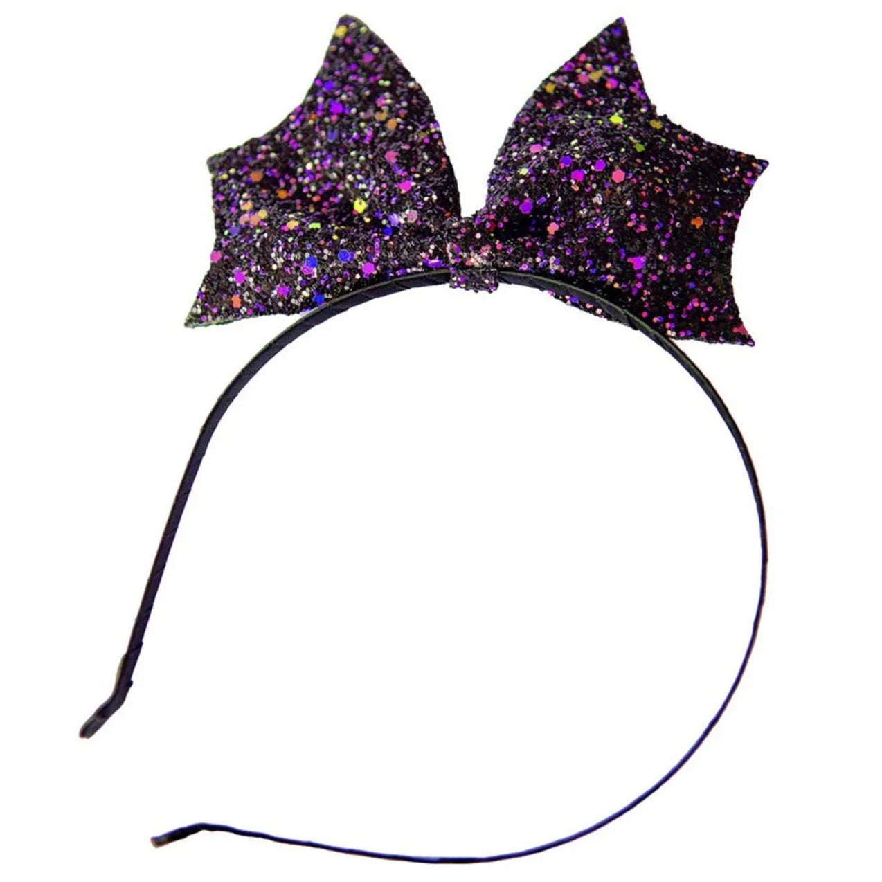 Halloween bat glitter headband