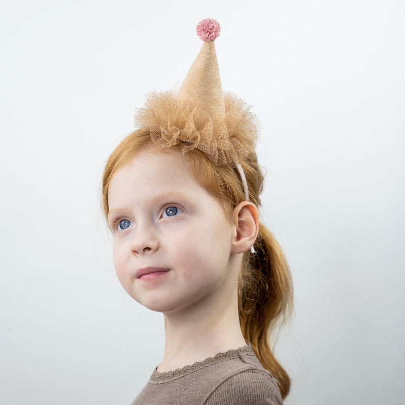 Taupe party hat headband