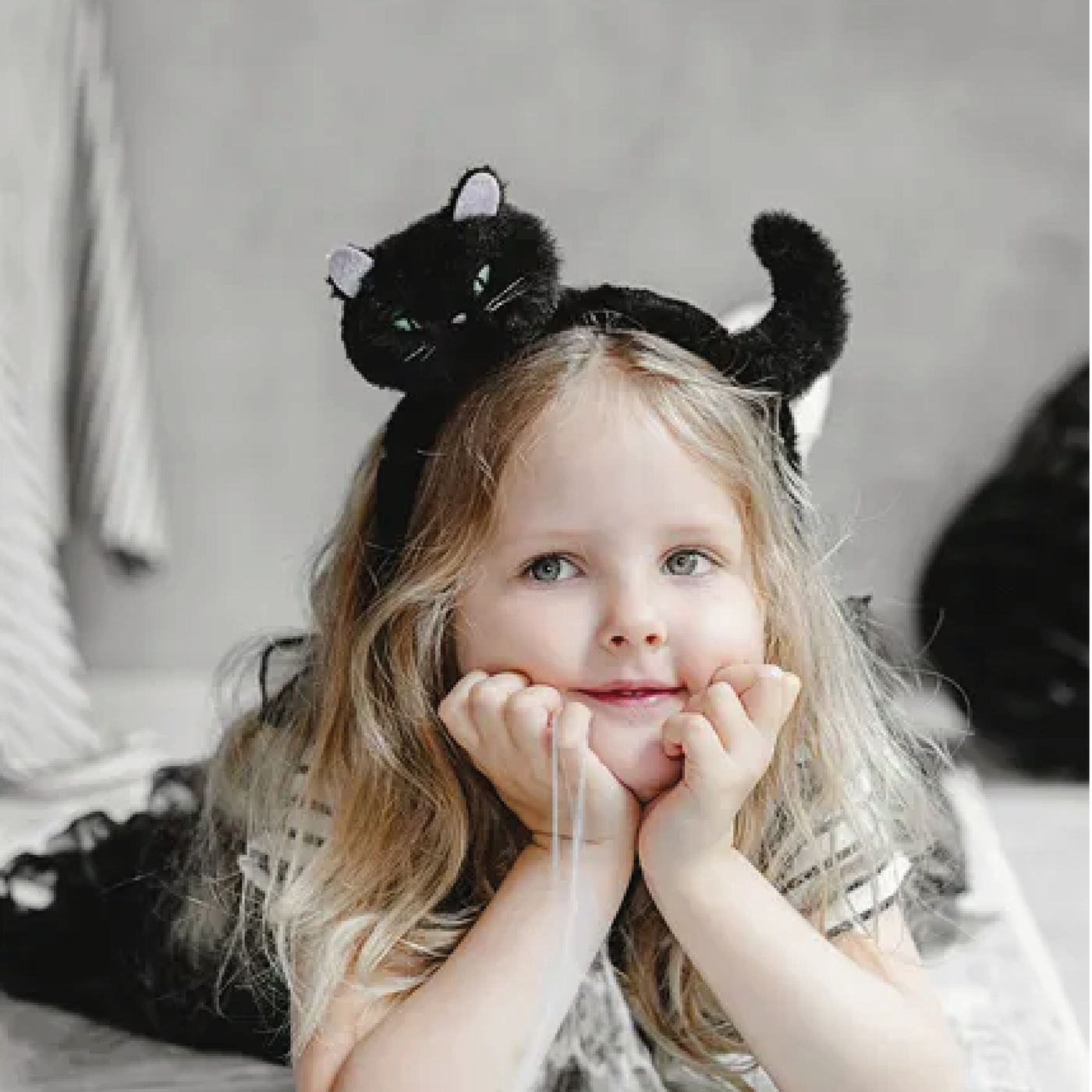 Diadema Halloween gato negro