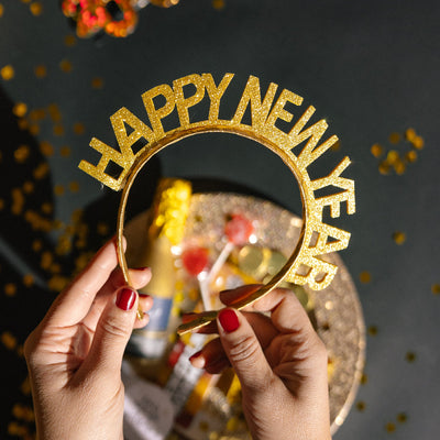 Kit cotillón 2 pers. Nochevieja dorado PREMIUM