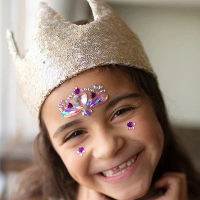Gold sequin crown with bow