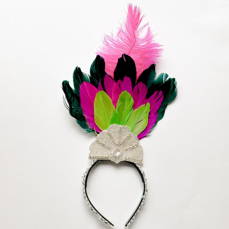 Premium tropical feather headband