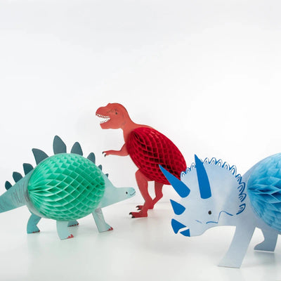 Vintage Dino Honeycomb Decoration / 3 pcs.