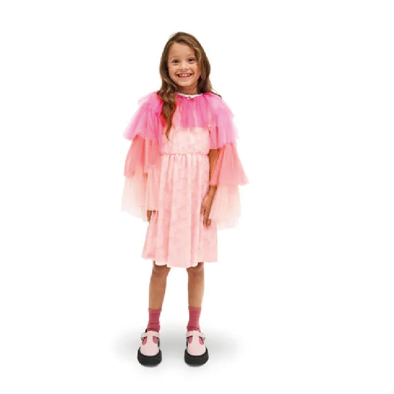 Capa de tule rosa