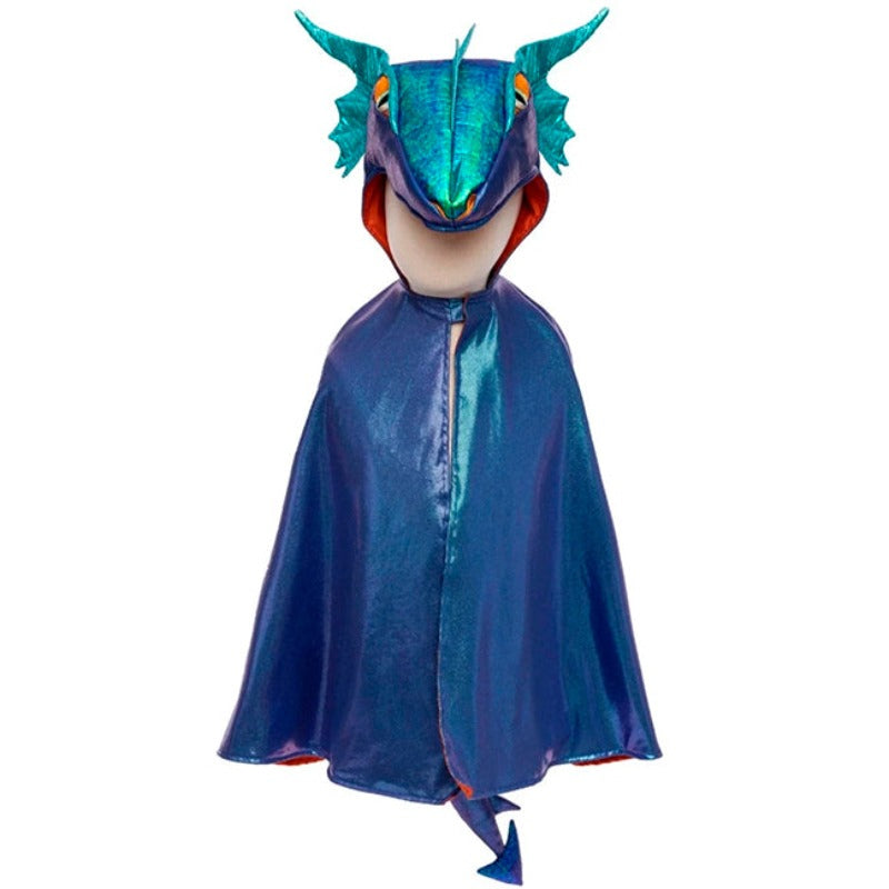 Bright blue dragon cape costume Blue