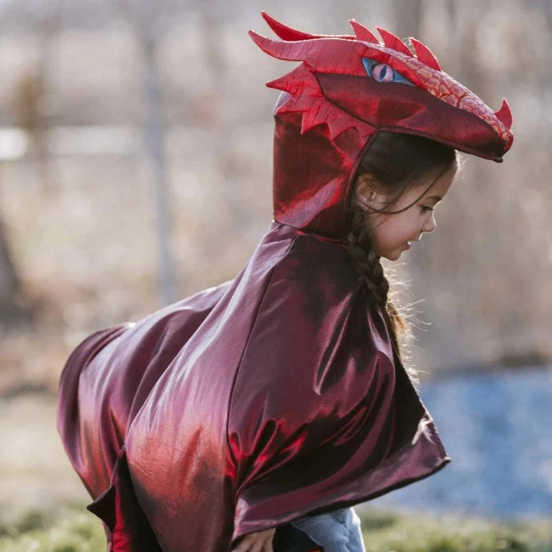 Ruby bright red dragon cape costume