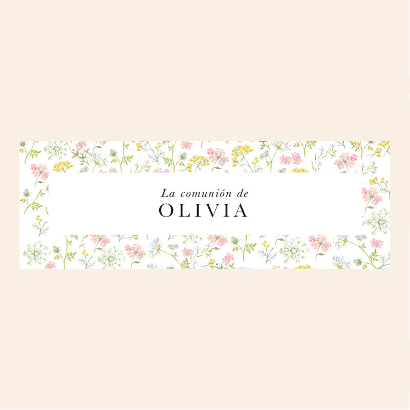 Personalized Spring Flower Front Sticker Pot