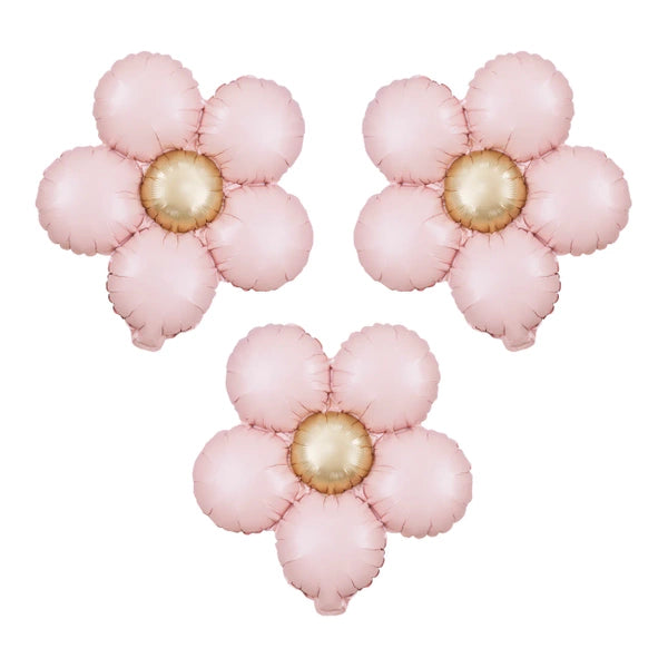 Set globo foil mini margarita rosa / 3 uds.
