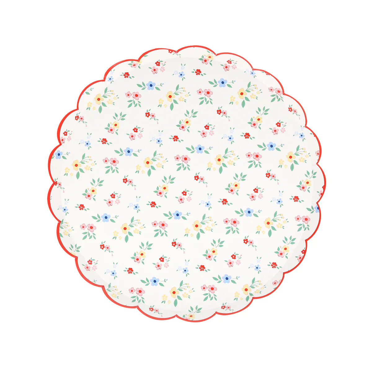 Ditsy Posy Scalloped Plates / 8 pcs.