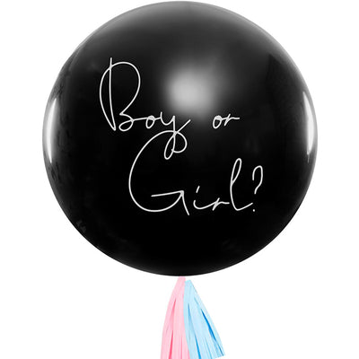 Balloon L revelation Boy or Girl printed inflated with helium