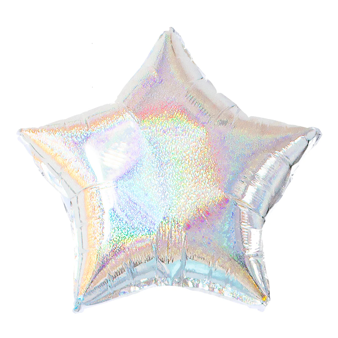 Balão estrela iridescente básico