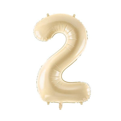 Foil balloon numbers L matte beige