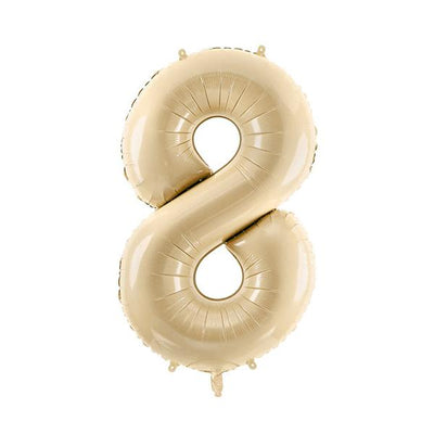 Foil balloon numbers L matte beige