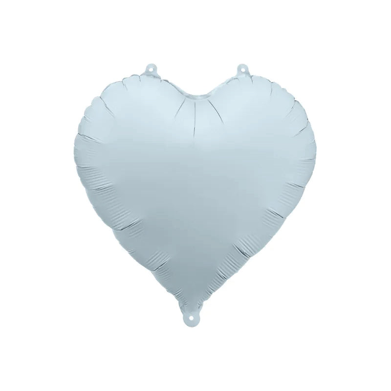 Pastel blue heart foil balloon