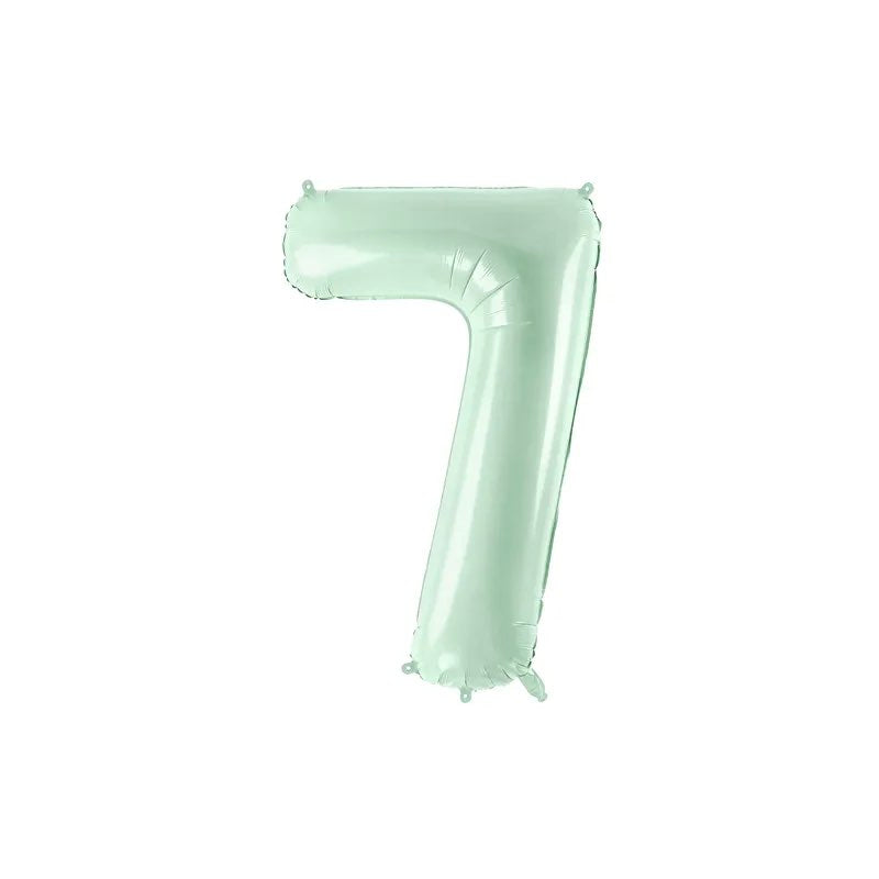 Foil balloon numbers L mint basic