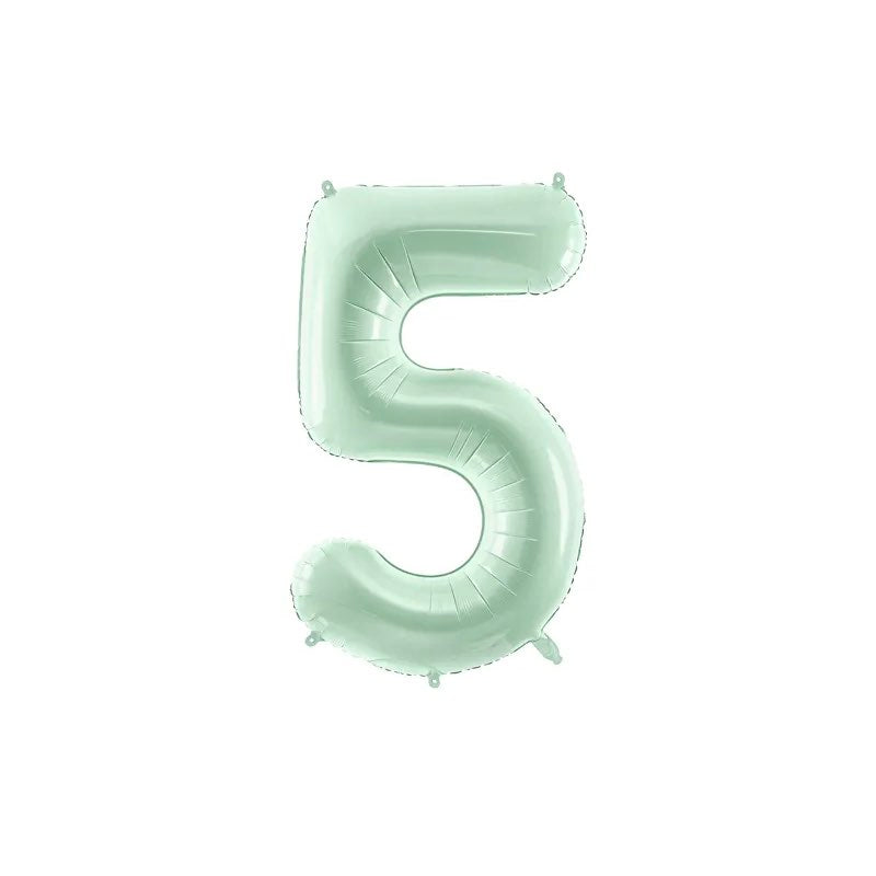 Foil balloon numbers L mint basic