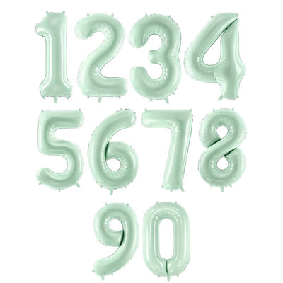 Foil balloon numbers L mint basic