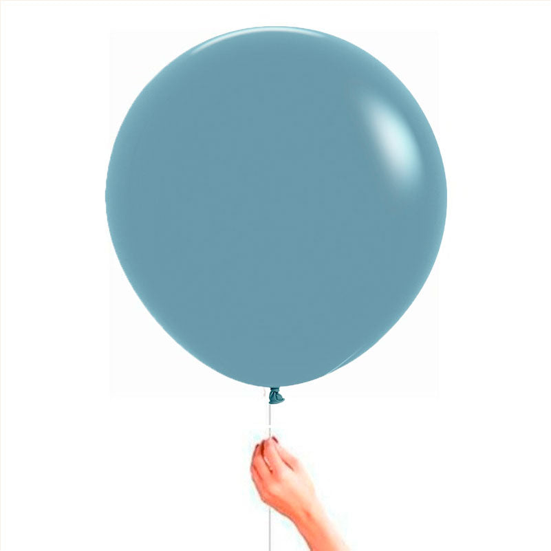 XL powder blue latex balloon