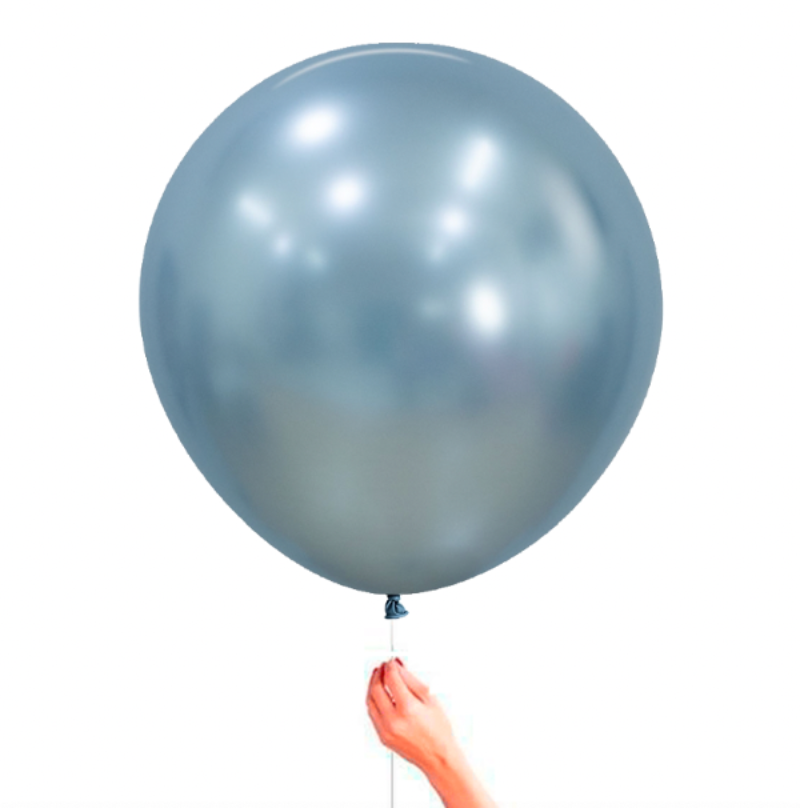 XL SILK latex balloon Arctic blue