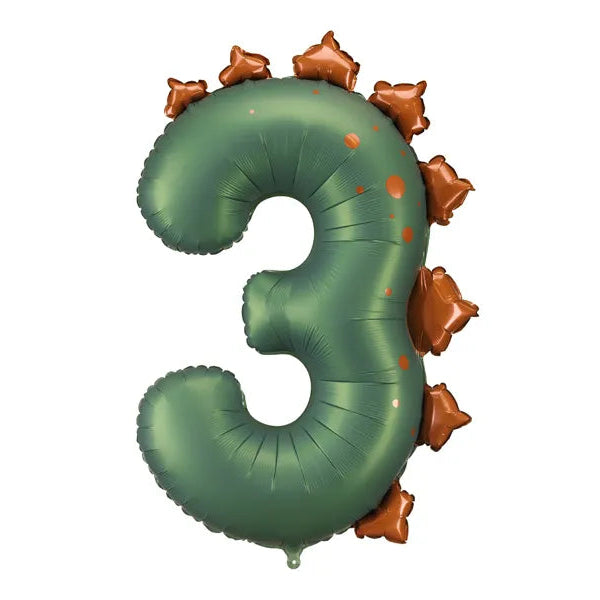 XL dinosaur foil number balloon