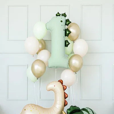 XL dinosaur foil number balloon