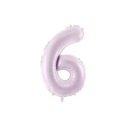 Foil balloon numbers L lilac basic matte