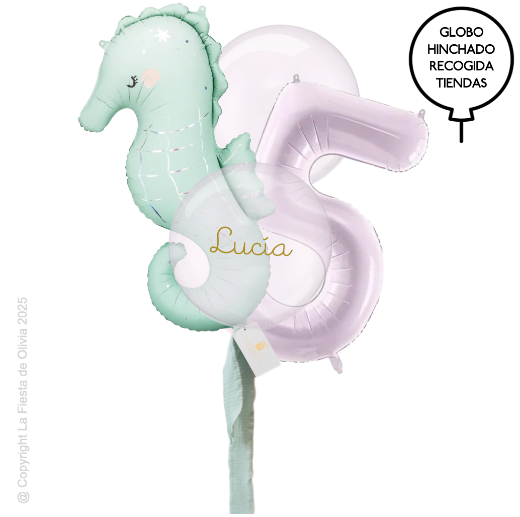 Buquê de balões FLOR inflados com hélio