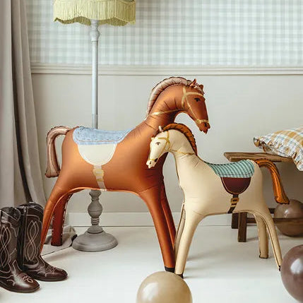 Globo suelo foil Caballo marrón