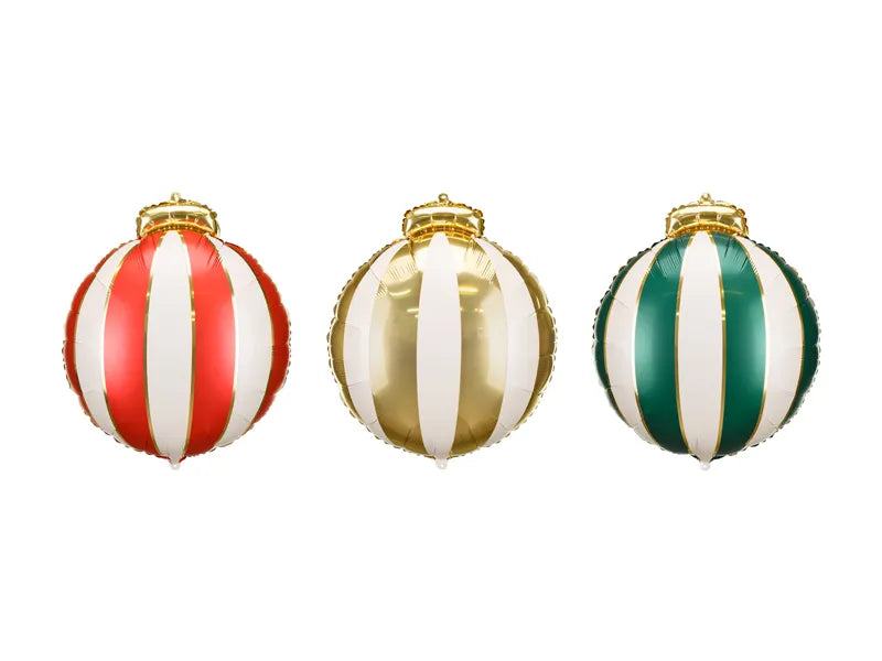 Globos de bolas navideñas / 3 uds.