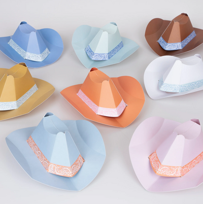 Pastel cowboy hats / 8 pcs.