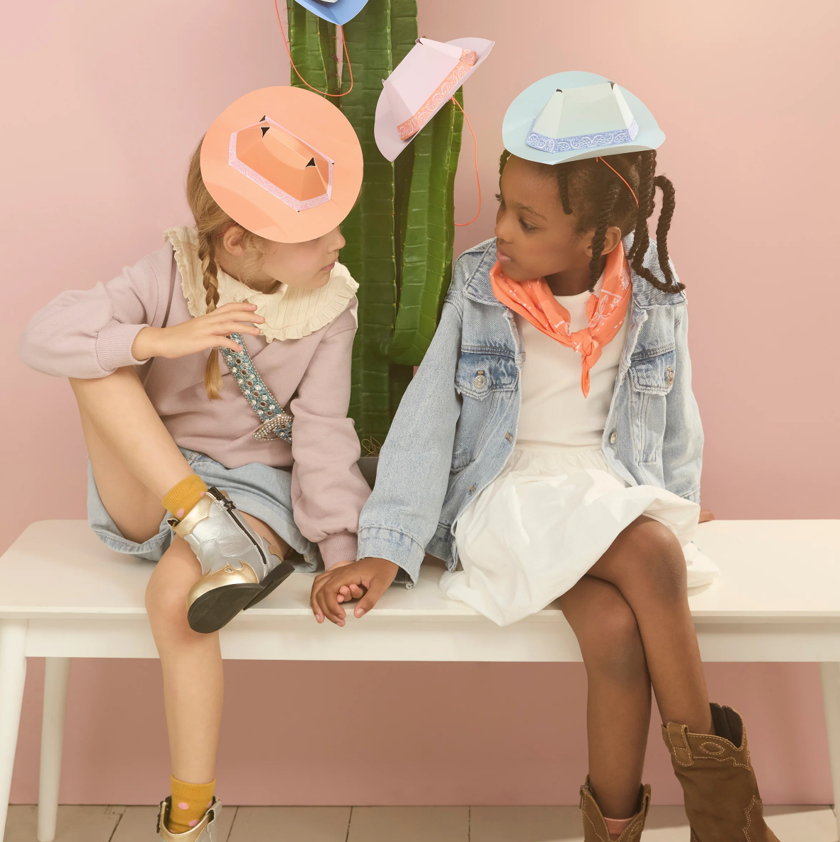 Pastel cowboy hats / 8 pcs.