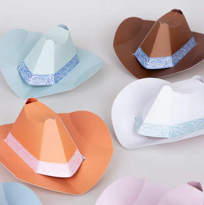 Pastel cowboy hats / 8 pcs.