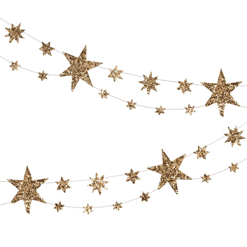 Glitter star garland