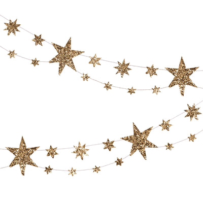 Glitter star garland
