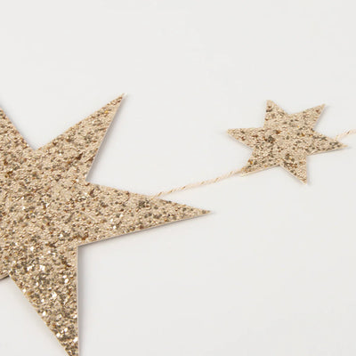 Glitter star garland