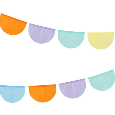 Multicolored bunting garland