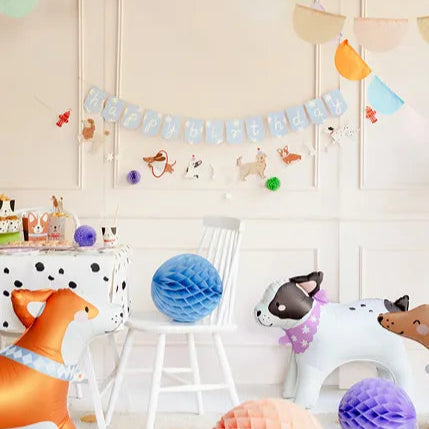 XL Feliz Aniversário Cães Guirlanda