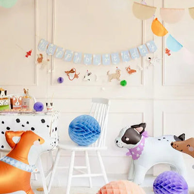 XL Feliz Aniversário Cães Guirlanda