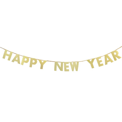 Golden Happy New Year garland