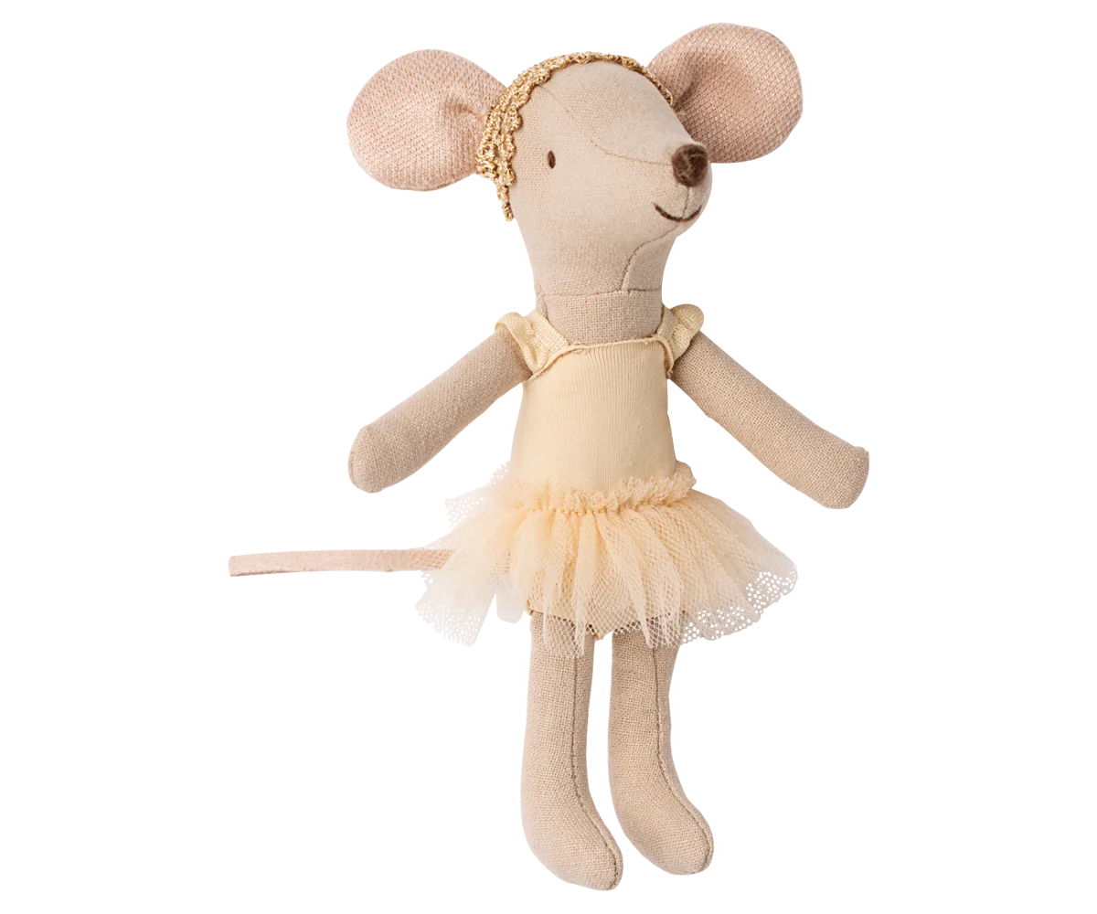 Maileg cream and gold ballet dancer mouse