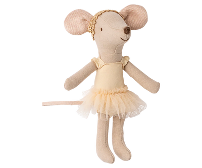 Maileg cream and gold ballet dancer mouse