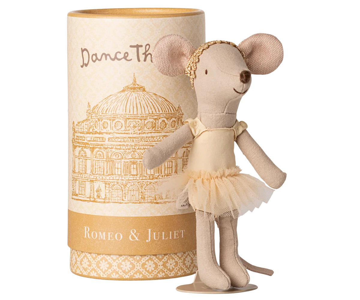 Maileg cream and gold ballet dancer mouse