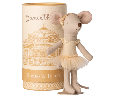 Maileg cream and gold ballet dancer mouse