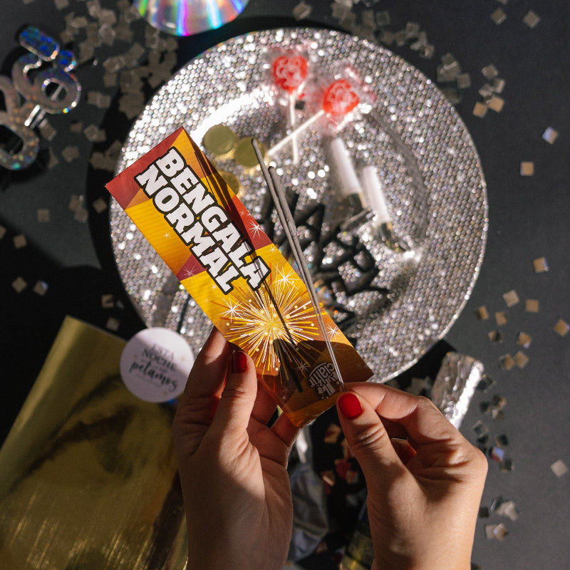 Kit cotillón 2 pers. Nochevieja plata PREMIUM