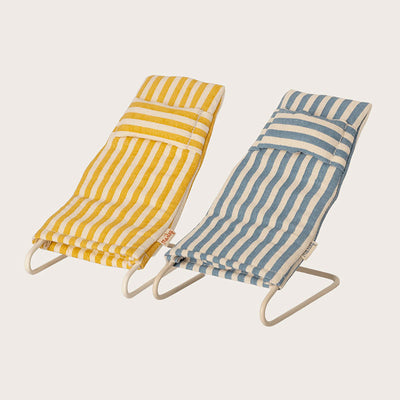 Conjunto de cadeiras de praia listradas Maileg