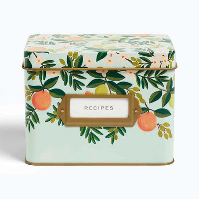 Citrus Floral Recipe Box R. Paper &amp; Co.